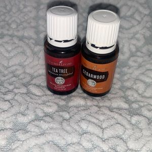 Young Living Essential Oils Tea tree, Cedarwood.
